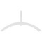Ekena Millwork Archdale Architectural Grade PVC Gable Bracket, 72"W x 36"H x 2"D x 4"F, 12/12 Pitch GBP072X36X0204ARC00 - alternate 2